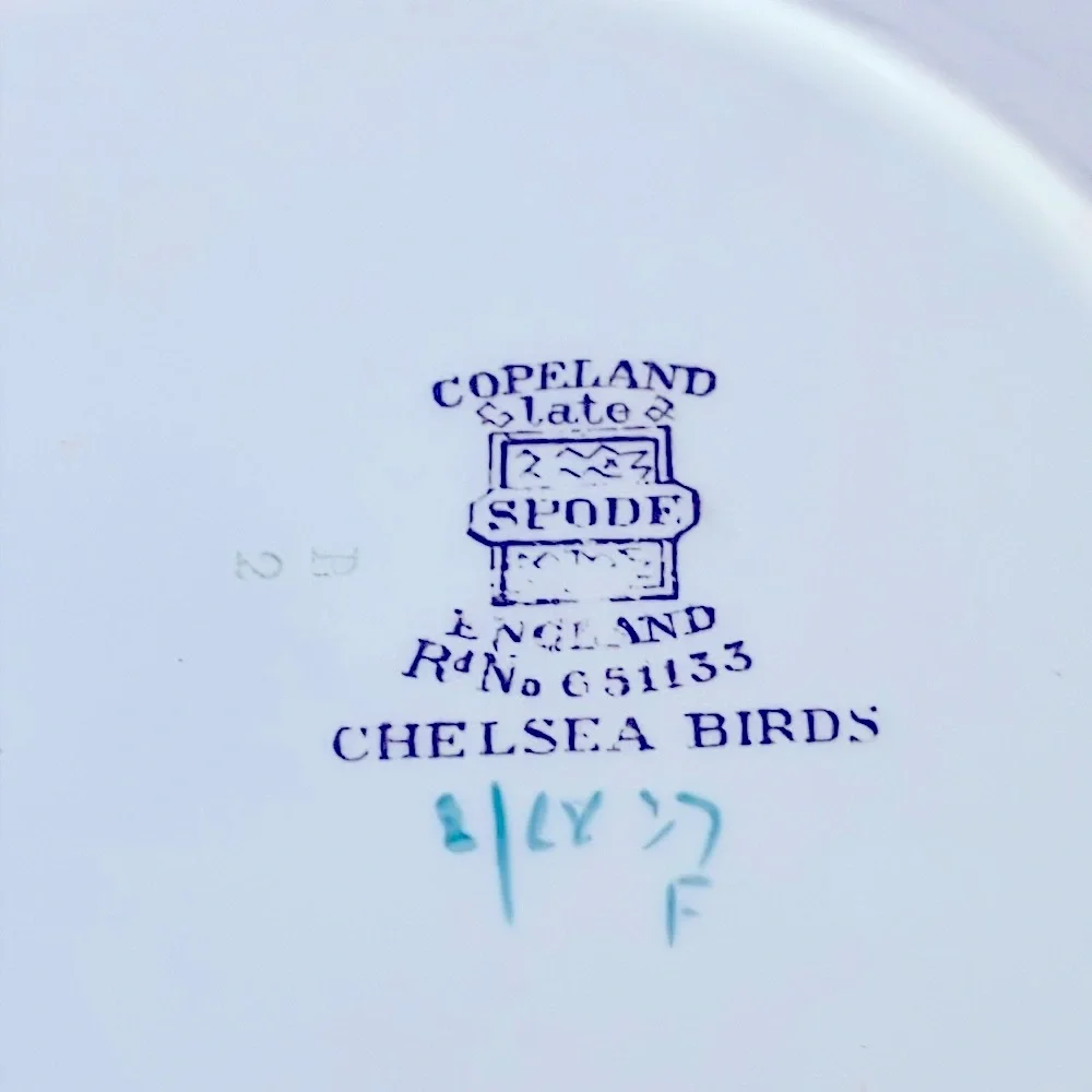 Spode Copeland Chelsea Bird Vintage Bread Plate 6 5/8” Wide Excellent Condition